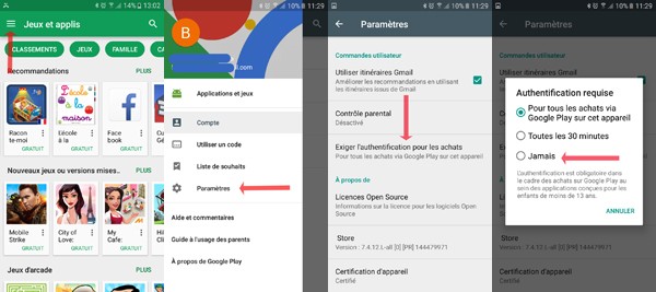 code achat play store